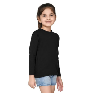 Nusyl Girl's Solid Regular Fit T-Shirt