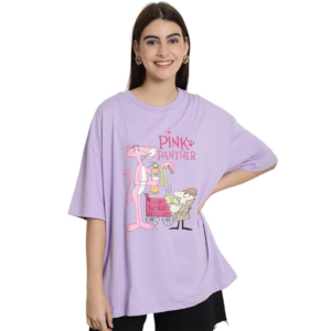 LX Oversize Femme Cotton Oversized Baggy Fit Drop Shoulder Latest Aesthetic & Cool Graphic Printed Half Sleeve T-Shirt for Women