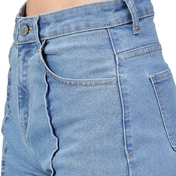 BloomFlex Jeans Womens High Rise Cotton Lycra Solid Jeans - Image 3