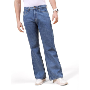 WaveCut Jeans Men Bootcut Loose Fit Solid Mid-Rise Jeans
