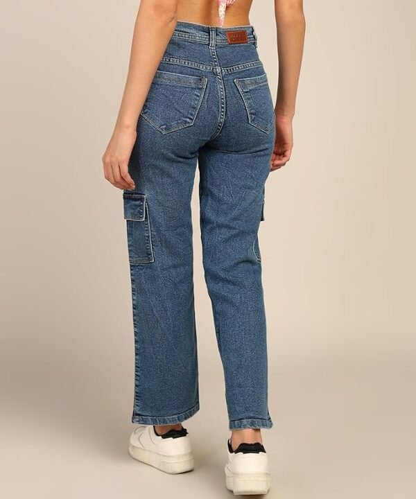 StreetFlex Cargo Women's Boyfriend Fit Cargo Jeans - Image 2