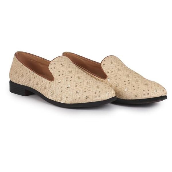NoirNoble Velvet Shoes Men Ethnic Velvet Sequin Embroidered Slip On Juttis and Mojaris for Wedding|Party Slip-On - Image 2