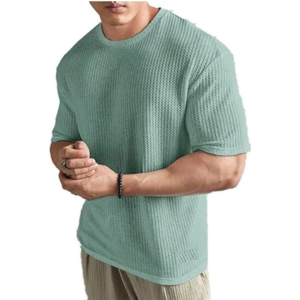 NETCLICK®Mens Dotted Unique Design Oversized Tshirt for Men - Round Neck Loose Fit Drop Shoulder Mens T-Shirt