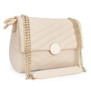 GlimmerLoop Sling Women's Girls Quilted Cross Body Sling Bag with Gold Chain