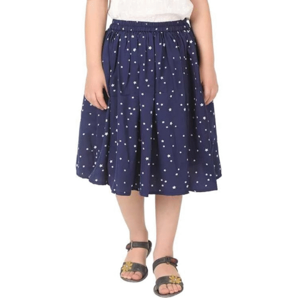 LabelLuxe Skirt Baby- Girl's Kid's Casual Wear Skirts Color Nevi Blue with White Star