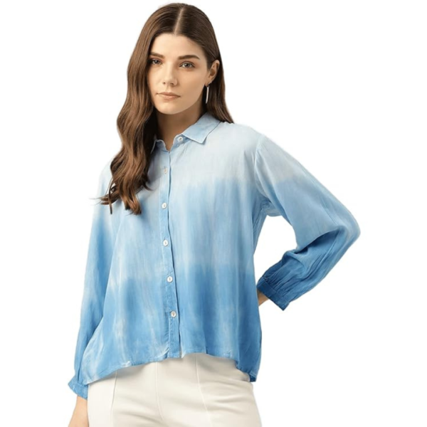 StreetLuxe Shirt Tie-Dye Rayon Loose Fit Formal/Casual Loosefit Shirts