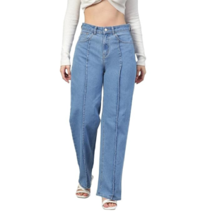 BloomFlex Jeans Womens High Rise Cotton Lycra Solid Jeans