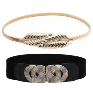 CurveCinch Belt Fashion 2pcs Combo Waist Belts for Women and Girls | Stylish Belts for Dresses Jeans Saree