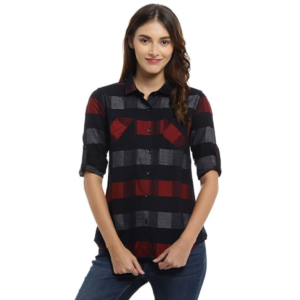 Plaid Muse Shirt Regular Fit Women's Shirt