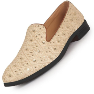 NoirNoble Velvet Shoes Men Ethnic Velvet Sequin Embroidered Slip On Juttis and Mojaris for Wedding|Party Slip-On