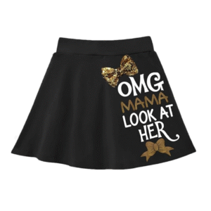 WaveBloom Skirt Girls 100% Cotton Printed Skirt Attached with Inner Lycra Shorts