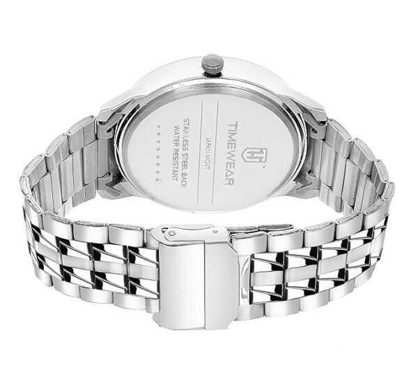 ChronoEdge Timepiece Analog Day Date Functioning Stainless Steel Chain Watch for Men - Image 2